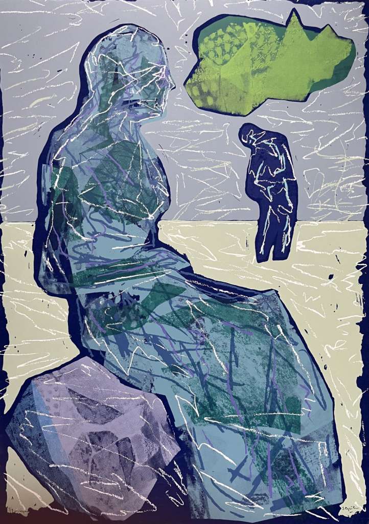 Ventende i stillhet, blå versjon, Unika